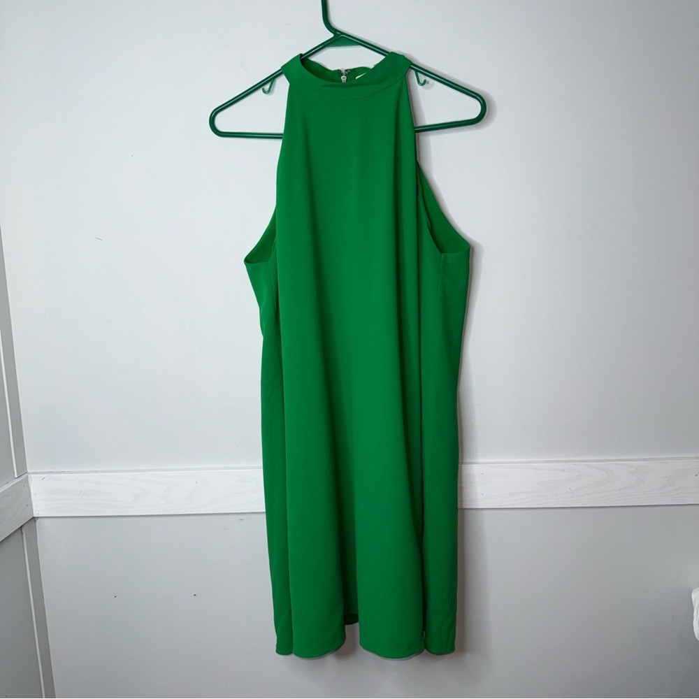 Alice + Olivia Vibrant Green Razor Back Dress - Picture 2 of 11
